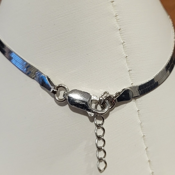 Sterling Silver Bracelet with Faux Diamond Accent 925 - Picture 4 of 4